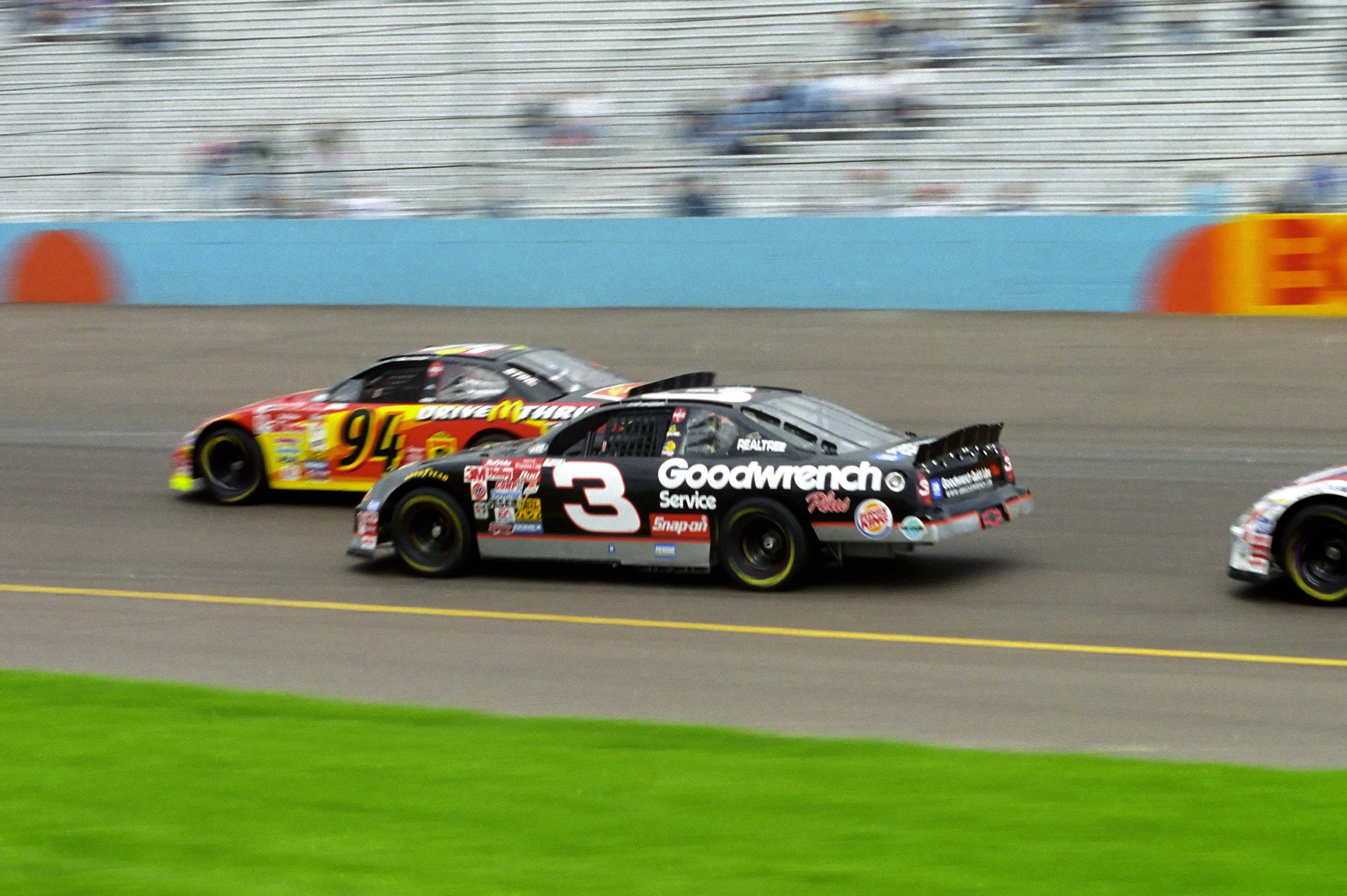 Dale Earnhardt Sr. driving the iconic #3 Chevrolet at Phoenix International Raceway - Source: Imagn